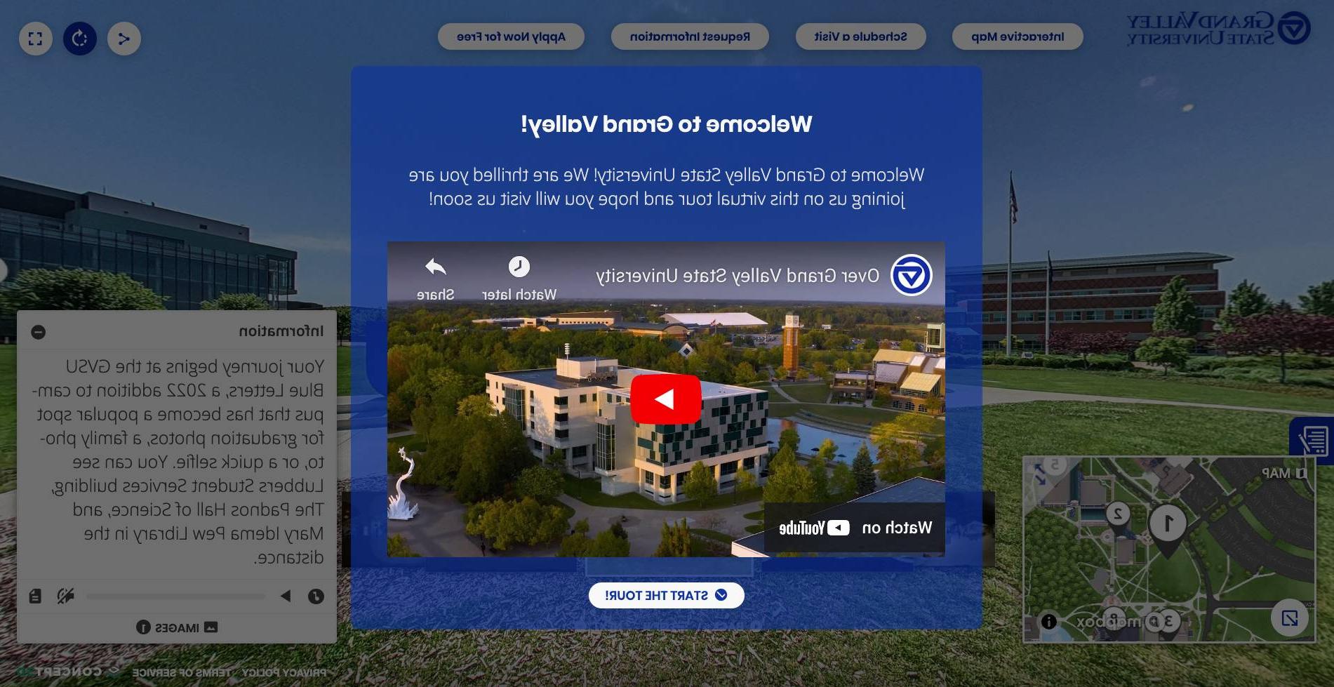 A virtual panorama tour of GVSU.